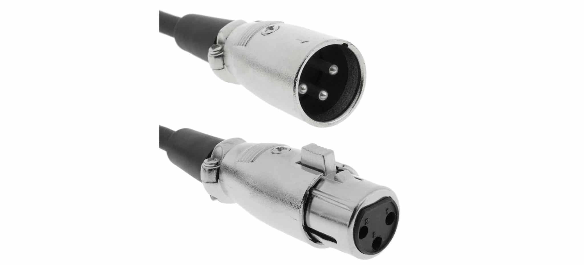 DMX512 Cable, 3 pins XLR, 1m - Soliled